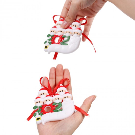 3pcs Christmas Tree Hanging Ornaments 2020 Santa Claus Christmas Tree Pendant DIY Personalized Christmas Decoration for Xmas Tree