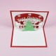 3D Pop Up Christmas Cards Greeting Holiday Cards with Envelope Xmas Decoration Ornament Xmas New Year Holiday Festivals Gift