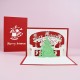 3D Pop Up Christmas Cards Greeting Holiday Cards with Envelope Xmas Decoration Ornament Xmas New Year Holiday Festivals Gift