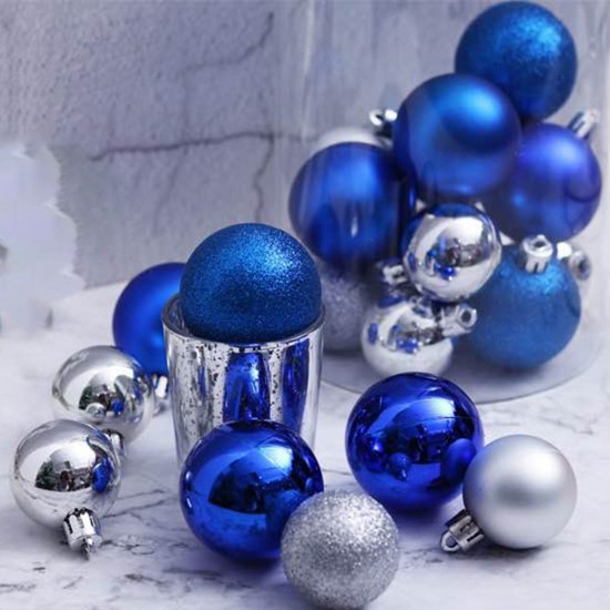 24PCS Christmas Balls Set 3cm Christmas Pendant Decorative Balls Christmas Tree Shatterproof Ornaments Ball for Christmas Trees Wedding Party Home Decoration