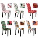 Christmas Decorative Dining Chair Cover ,Stretch Chair Slipcovers Seat Protector Washable Polyester All Wrapped Chair Cover for Dining Room,Christmas Decoration,Holiday Party