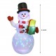 Christmas Inflatable Air Model Inflatable Christmas Snowman Colorful Rotating Lamp Christmas Yard Decoration