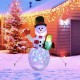 Christmas Inflatable Air Model Inflatable Christmas Snowman Colorful Rotating Lamp Christmas Yard Decoration