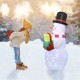 Christmas Inflatable Air Model Inflatable Christmas Snowman Colorful Rotating Lamp Christmas Yard Decoration