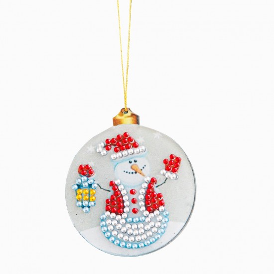 7Pcs DIY Diamond Painting Christmas Snowman Pendant Drill Diamond Embroidery Kit DIY Christmas Hanging Decoration