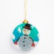 7Pcs DIY Diamond Painting Christmas Snowman Pendant Drill Diamond Embroidery Kit DIY Christmas Hanging Decoration