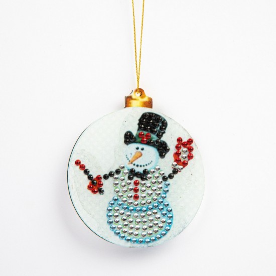 7Pcs DIY Diamond Painting Christmas Snowman Pendant Drill Diamond Embroidery Kit DIY Christmas Hanging Decoration