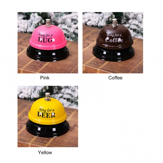 Christmas Craft Bell, Metal Call Bell, Desk Bell Service Bell for Restaurant Club Customer Service, Holiday Decorations