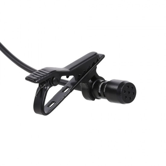 Type-C Lavalier Microphone Omni-Directional Condenser Microphone Superb Sound for Audio and Video Recording Black