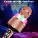 Wireless Karaoke Microphone with LED Lights 2-in-1 Handheld BT Mic Speaker Support TF Card Playing for iOS/Android Device, Black