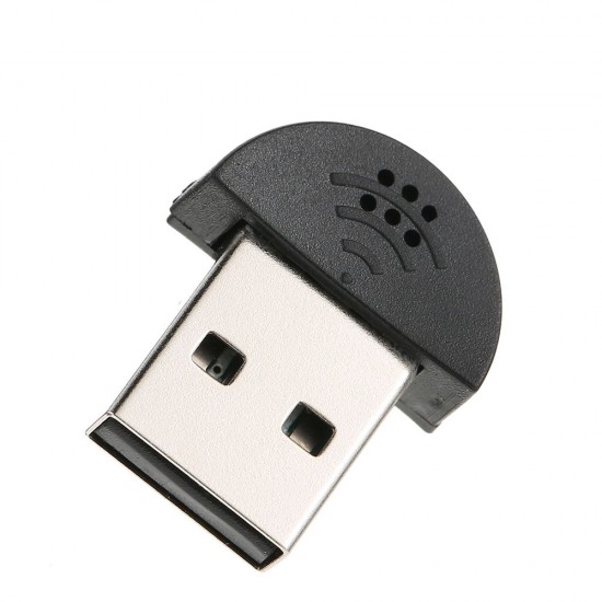 USB 2.0 Mini Microphone Mic Audio Adapter Driver Free for Laptop Desktop PC - Skype / MSN / VOIP / Voice Recognition Software