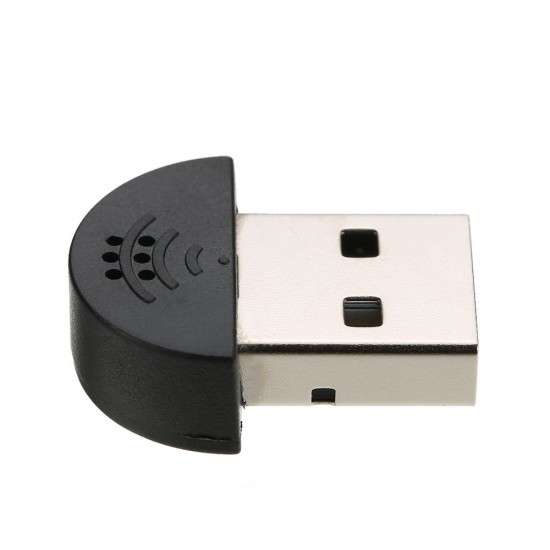 USB 2.0 Mini Microphone Mic Audio Adapter Driver Free for Laptop Desktop PC - Skype / MSN / VOIP / Voice Recognition Software