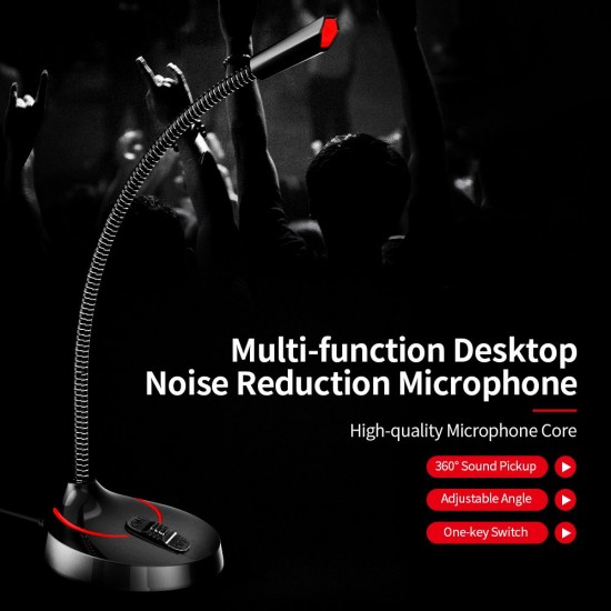 F12 USB Gooseneck Microphone Desktop Omnidirectional Capacitive Microphone Meeting Gaming Microphone for PC Laptop