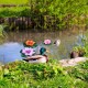 4 Inch Artificial Floating Lotus Flowers Water Ponds Foam Lotus Leaf Fake Lily Pad Floating Pool Home Pond Decoration Plants