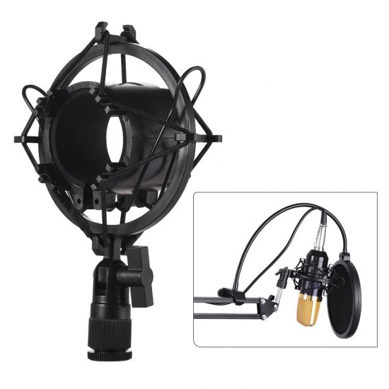 Univerdal Condenser Microphone Mic Shock Mount Holder Bracket Plastic Anti-vibration for On-line Broadcasting Studio Music Recording