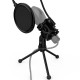 Mini Desktop Microphone Tripod Stand with Shock Mount Mic Holder Pop Filter for Studio Recording Online Broadcasting Chatting Singing Meeting