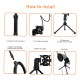 Mini Desktop Microphone Tripod Stand with Shock Mount Mic Holder Pop Filter for Studio Recording Online Broadcasting Chatting Singing Meeting