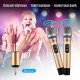 Portable UHF Wireless Microphone Mic System with 1 Receiver and 2 Handheld Microphones for Karaoke Business Meeting Speech Live Performance Tour Guiding