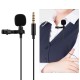 Professional Clip-On Microphone 3.5mm Audio Plug for Smartphones Comes with 2 Meters Extension Wire