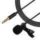 Professional Clip-On Microphone 3.5mm Audio Plug for Smartphones Comes with 2 Meters Extension Wire