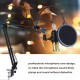 Multifunctional Live Sound Card and BM800 Suspension Microphone Kit Broadcasting Recording Condenser Microphone Set Intelligent Volume Adjustable Audio Mixer Sound Card for Computer PC Live Sound