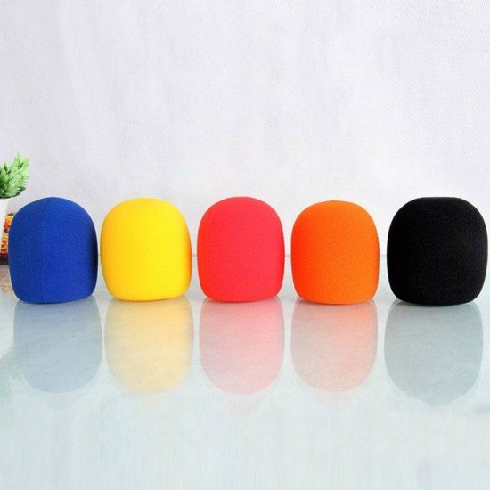 5pcs/lot Universal Mic Accessories Foam Cover Handheld Microphone Windshield Sponge Cap Ball Shape Microphone Windscreen for KTV Karaoke DJ