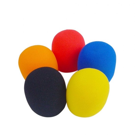 5pcs/lot Universal Mic Accessories Foam Cover Handheld Microphone Windshield Sponge Cap Ball Shape Microphone Windscreen for KTV Karaoke DJ