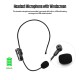 UHF Wireless Microphone System with Dual Headset Microphones and Receiver with 6.35mm Audio Cable for Video Interview Broadcast Teaching