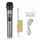 Handheld Wireless Microphone VHF Dynamic Mic with Portable Mini Receiver 6.35mm Plug Compatible with Speaker Karaoke System Home Theater System Amplifier Sound Card Mixer for Karaoke Speech Meeting Stage Performance