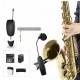 UHF Wireless Cardioid Condenser Microphone Clip-on Musical Instrument Mic for Saxophone Trumpets Clarinet