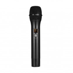 Portable UHF Microphone Set with Dual Handheld Microphones Rechargeable Receiver Frequency Modulation Plug-and-Play Dynamic Microphone Suitable for Home Entertainment Speech Live Streaming Video Recording