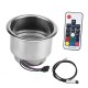 Cup Holder RGB LED Light Drink Cup Holder Remote Control Stainless Steel for Marine Boat Car Truck RV