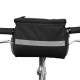 Reflective Bicycle Handlebar Basket Insulated Cooler Bag Outdoor Cycling Mountain Bike Front Tube Bag Pack