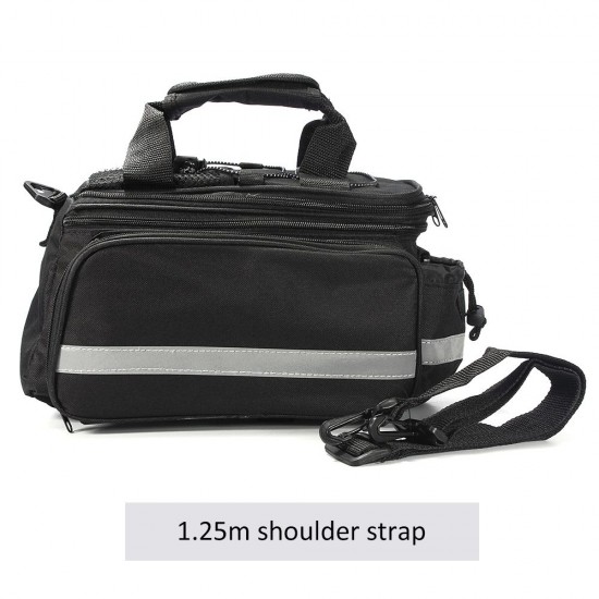 Bicycle Bike Rear Seat Bag Waterproof Bike Pannier Rack Pack Shoulder Cycling Carrier