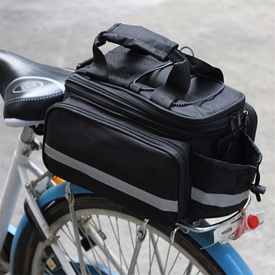 Bicycle Bike Rear Seat Bag Waterproof Bike Pannier Rack Pack Shoulder Cycling Carrier