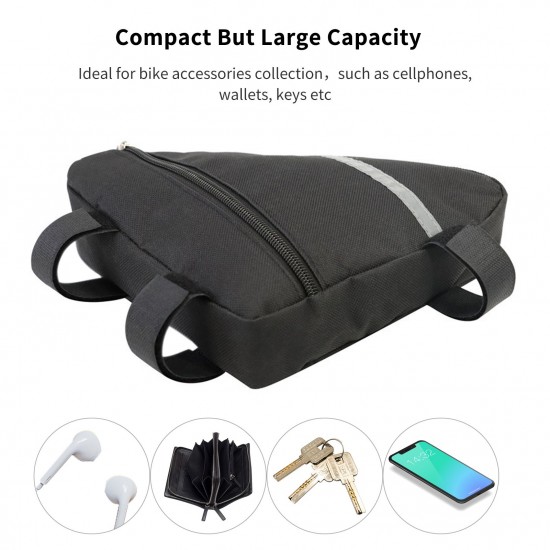 Frame Bike Bag Front Tube Triangled Pouch Bag Saddle Pouch Bike Accessories for Outdoor Cycling