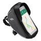 Bicycle Handlebar Phone Mount Bag Waterproof Cycling Front Frame Top Tube Bag Pannier with Touchscreen Phone Holder Case Bike Tool Storage Bag Pack