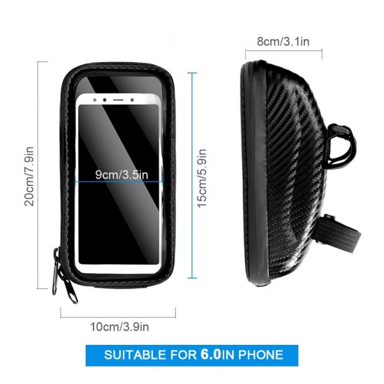 Bike Frame Bag Front Tube Bag Handlebar Bag Bicycle Bag with Touchscreen Phone Case