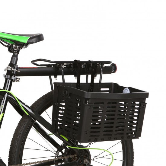 Folding Bike Basket Detachable Plastic Bike Handlebar Front Basket Bicycle Rear Rack Hanging Basket Cycling Cargo Carrier