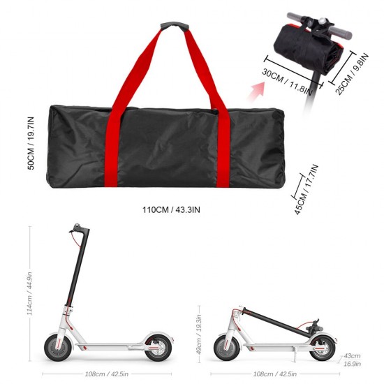 Portable Oxford Cloth Scooter Bag Electric Skateboard Carrying Bag for Xiaomi Mijia M365 Scooter Transport Bag Carrying Bag Handbag 110 *45 * 50cm