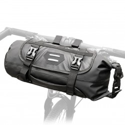 Bike Handlebar Bag Waterproof Adjustable Capacity Bicycle Front Tube Bag with Detachable Cycling Dry Pack (3-7L)