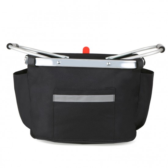 Collapsible Bike Basket Bicycle Handlebar Front Basket Pet Carrier Bag for Shopping Commuting