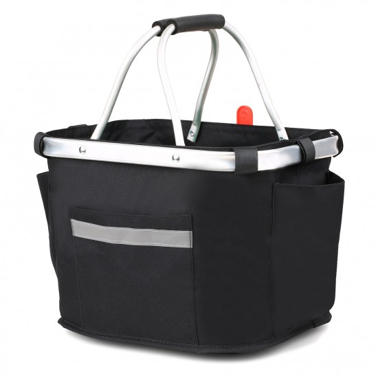 Collapsible Bike Basket Bicycle Handlebar Front Basket Pet Carrier Bag for Shopping Commuting