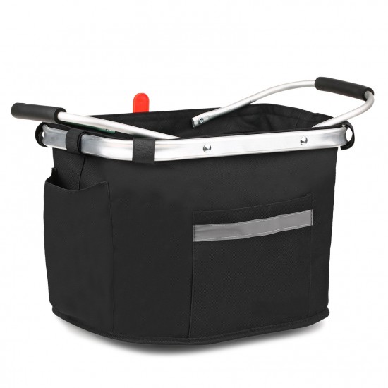 Collapsible Bike Basket Bicycle Handlebar Front Basket Pet Carrier Bag for Shopping Commuting