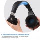 USB Wired Gaming Headset Stereo Surround Sound Headphone with Noise Cancelling Mic 50mm Drivers 3.5mm Volume Control for PC Laptop