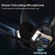 USB Wired Gaming Headset Stereo Surround Sound Headphone with Noise Cancelling Mic 50mm Drivers 3.5mm Volume Control for PC Laptop