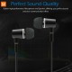 FC12 Stereo Music Headset Air Tube 3.5mm Anti-radiation Earphone In-ear Headphone Radiation Free Noise Reduction Line Control with Mic Black for Smart Phones Desktop Notebook Tablet PC