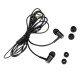 FC12 Stereo Music Headset Air Tube 3.5mm Anti-radiation Earphone In-ear Headphone Radiation Free Noise Reduction Line Control with Mic Black for Smart Phones Desktop Notebook Tablet PC