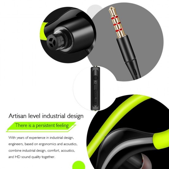 S760 Wired In-ear Waterproof Earphones Ear Hook Earbuds Stereo Super Bass Headphones Sport Headset with Mic Black