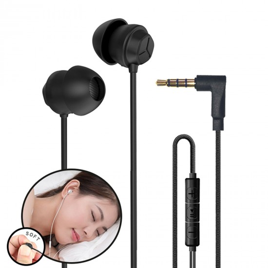 X110 Sleep Earphones Anti-noise In-ear Headphones Ultra-soft Silicone Earbuds 3.5mm Wired Headset Compatible with iPhone Android Smart Phones